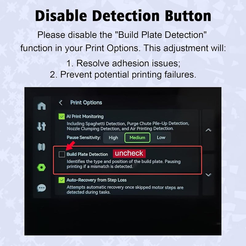 IdeaFormer-3D لوحة بناء PEF H2S H2D 346x355 مم، قوس قزح كونفيتي PEF + لوحة سرير فولاذي نابض Galaxy PEY لطابعة Bambu Lab H2S، H2D، H2D Combo 3D، حجم الطباعة 350 مم × 320 مم - Image 5
